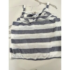 LOFT‎ Striped Tank Top Women XL Blue White Sleeveless Casual Summer